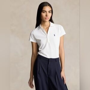 Ralph Luaren Sport Ladies Shortsleeve Classic Fit Cotton Polo. Size L